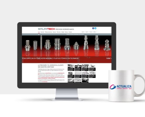 Diseño de Página Web para Sauritech, Precision Micromechanica