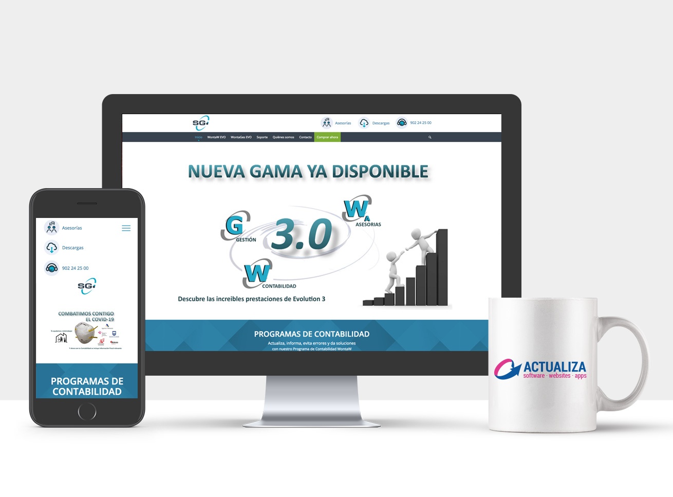 Diseño Web y desarrollo de página web - SG EVO