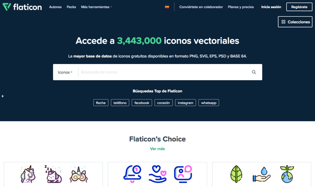 Flaticon iconos gratuitos para tu página web