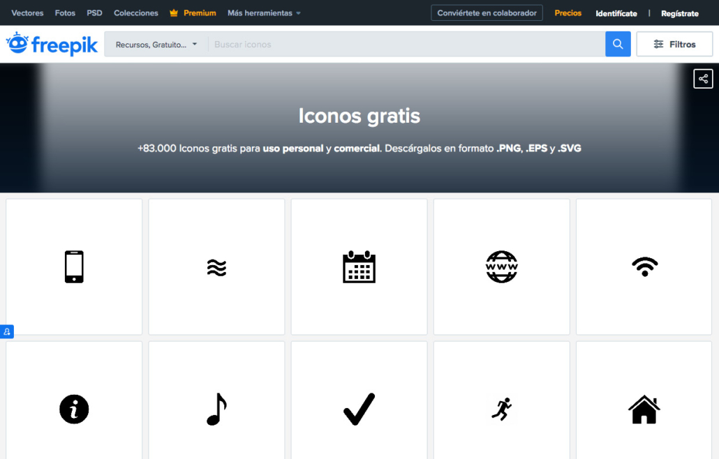 Freepik iconos gratuitos para tu página web