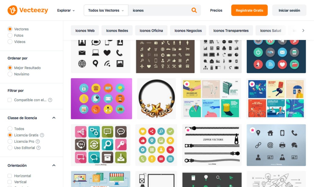 Vecteezy iconos gratis para tu página web